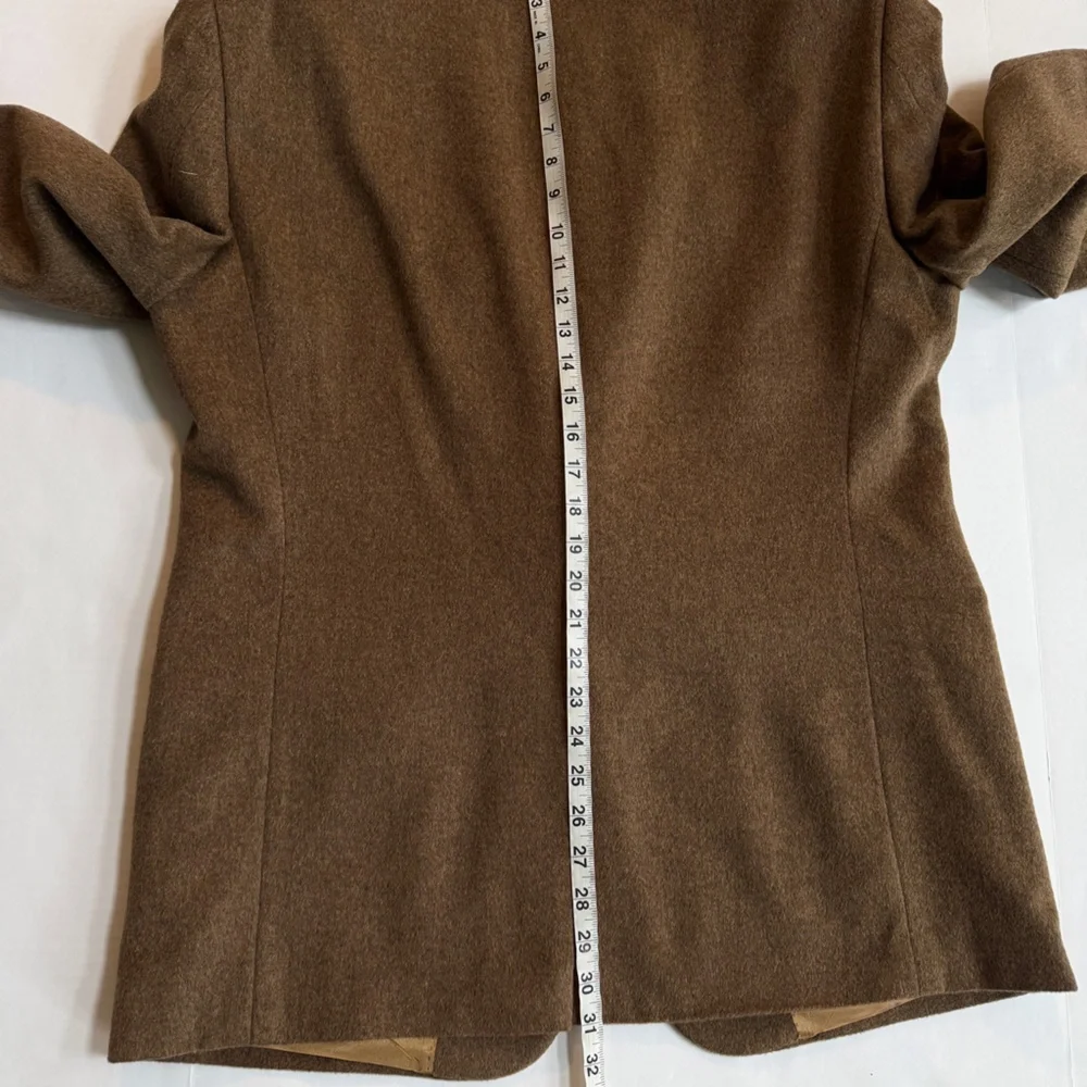 Stafford Executive Jacket Mens Brown 100% Camel Hair Two Buttons Blazer Size 42R